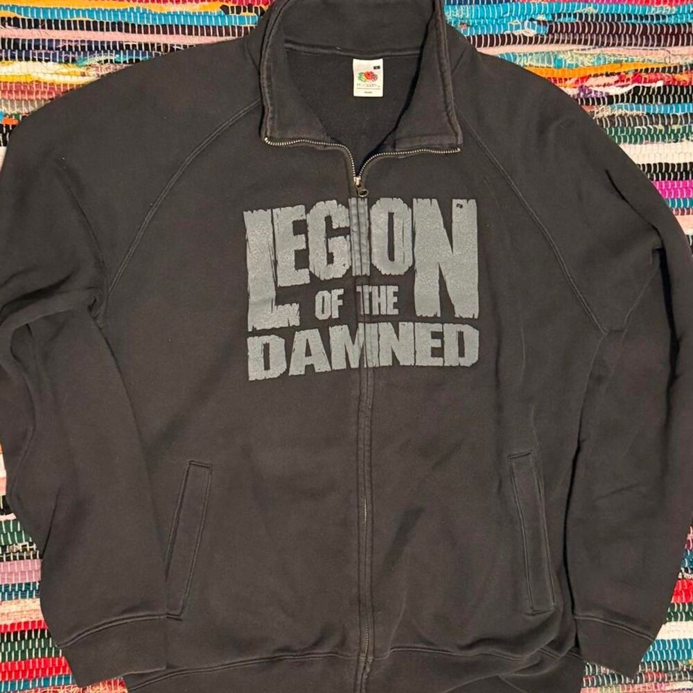 Fruit-of-the-loom Men's Grey and Brown Sweatshirt